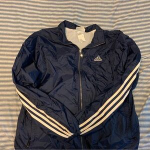 Adidas navy windbreaker